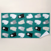 Scottish Fold Beach Handtuch (Vorderseite)