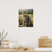 Scottish Fold Cat Art Print Poster (Küche)