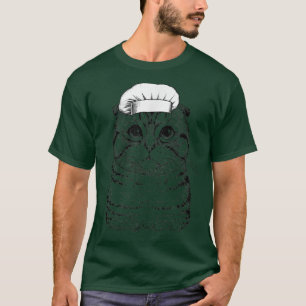 Scottish Fold Cat Cook Koch Funny Cooking T-Shirt