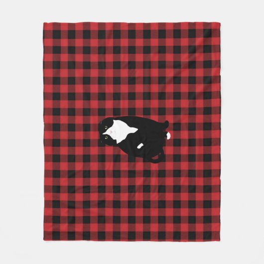 Scottish Fold Cat Kariert Fleece Blanket (Vorderseite)