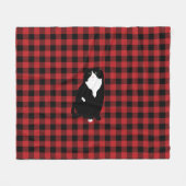 Scottish Fold Cat Kariert Fleece Blanket (Vorderseite (Horizontal))