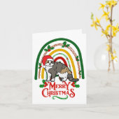 Scottish Fold Cat Merry Christmas Karte (Gelbe Blume)