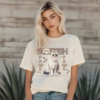 Scottish Fold Cat, Minimalistisch Cosy, Cat Parter T-Shirt