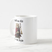Scottish Fold Cat mit Bagpipe Kaffeetasse (Vorderseite Links)