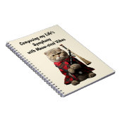 Scottish Fold Cat mit Bagpipe Notizblock (Rechte Seite)