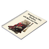 Scottish Fold Cat mit Bagpipe Notizblock (Linke Seite)