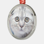 Scottish Fold Cat Ornament Aus Metall (Links)