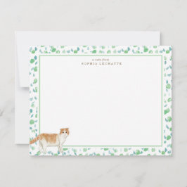 Scottish Fold Cat Personalisiert Stationery Mitteilungskarte