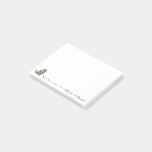 Scottish Fold Cat Personalize Notes Post-it Klebezettel (angewinkelt)