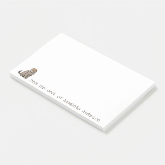 Scottish Fold Cat Personalize Notes Post-it Klebezettel (angewinkelt)