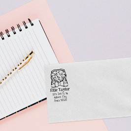 Scottish Fold Cat Rücksendeadresse Gummistempel