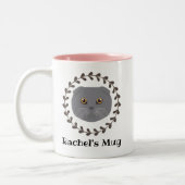 Scottish Fold Cat Zweifarbige Tasse (Links)