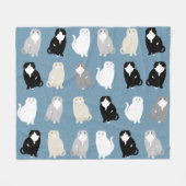 Scottish Fold Cats Fleece Blanket (Vorderseite (Horizontal))