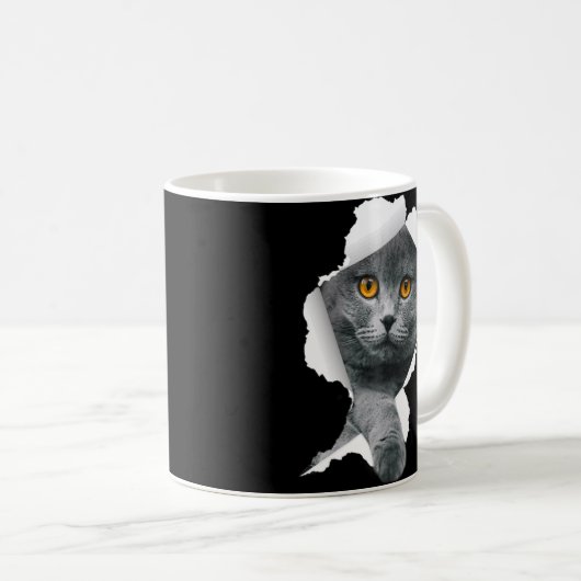 Scottish Fold Cats Torn Cloth Kitten Kaffeetasse (VorderseiteRechts)