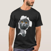Scottish Fold Cats Torn Cloth Kitten T-Shirt (Vorderseite)