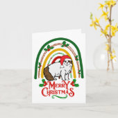 Scottish Fold Merry Christmas Karte (Gelbe Blume)