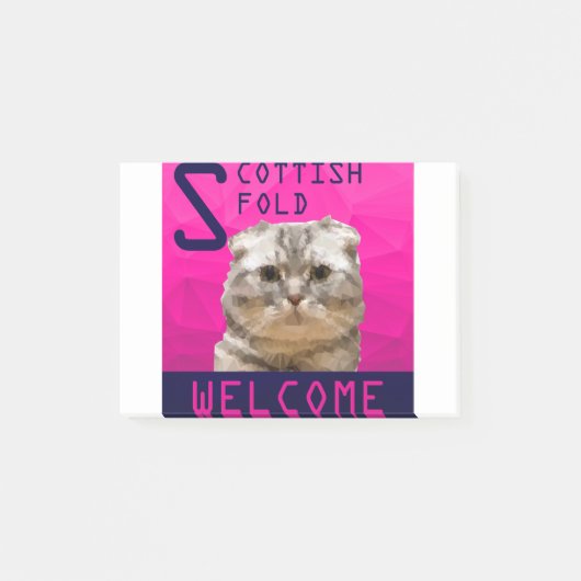 Scottish Fold Post-it Klebezettel (Vorderseite)