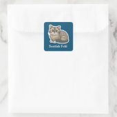 Scottish Fold Quadratischer Aufkleber (Tasche)