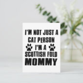 Scottish Fold Shirts Cat Design Postkarte (Stehend Vorderseite)