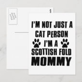 Scottish Fold Shirts Cat Design Postkarte (Vorne/Hinten)