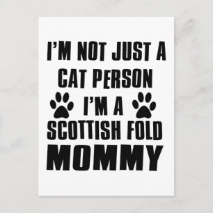 Scottish Fold Shirts Cat Design Postkarte