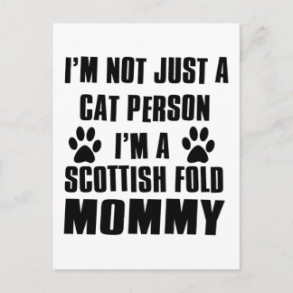 Scottish Fold Shirts Cat Design Postkarte