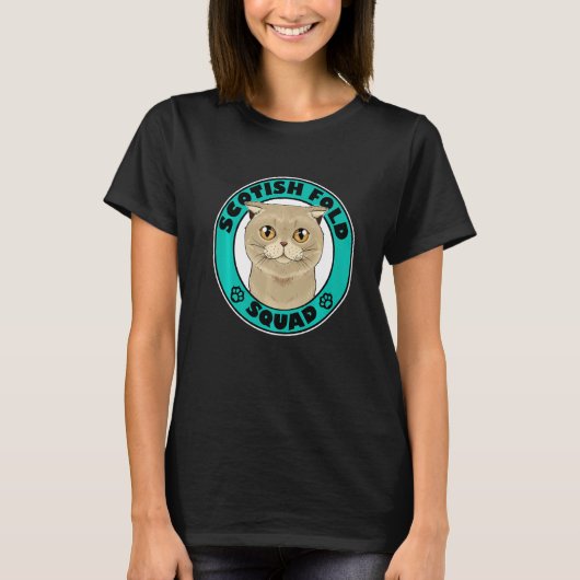 Scottish Fold Squad I Cat I Scottish Fold Cat T-Shirt (Vorderseite)