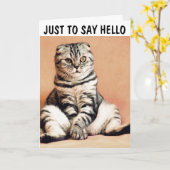 SCOTTISH FOLGE CAT GREETING CARD ZU SAGEN HELLO KARTE (Gelbe Blume)