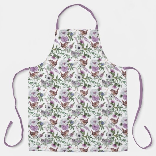 Scottish Garden Blue Poppies and Birds Schürze (Vorderseite)
