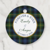 Scottish Gordon Tartan Wedding Save the Date Geschenkanhänger (Vorderseite)