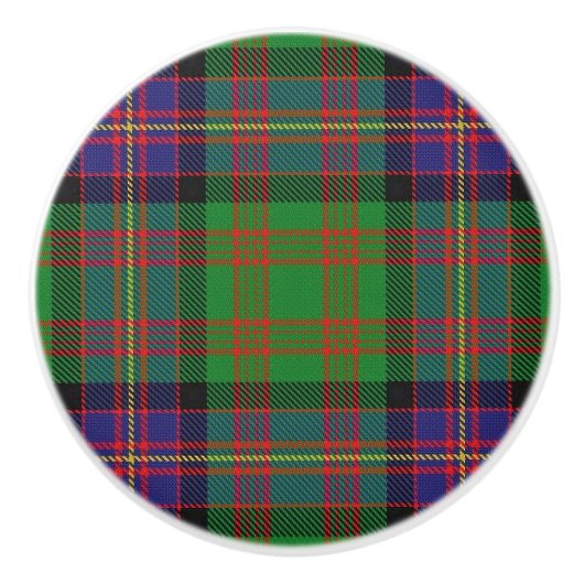 Scottish Grandeur Clan Cochrane Tartan Kariert Keramikknauf (Vorderseite)