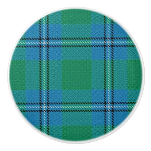 Scottish Grandeur Clan Irvine Tartan Kariert Keramikknauf