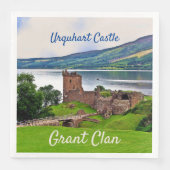 Scottish Grant Clan-Urquhart Castle Napkins Serviette (Vorderseite)