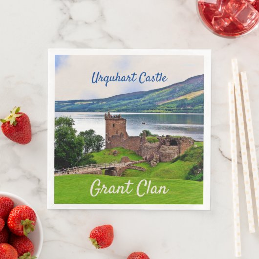 Scottish Grant Clan-Urquhart Castle Napkins Serviette (Beispiel)