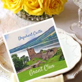 Scottish Grant Clan-Urquhart Castle Napkins Serviette