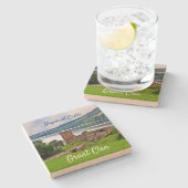 Scottish Grant Clan Urquhart Castle Stone Unterset Steinuntersetzer (Seitenansicht)