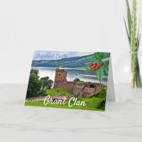 Scottish Grant Clan Urquhart Castle Weihnachtskart