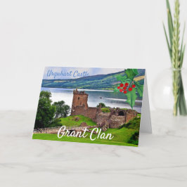 Scottish Grant Clan Urquhart Castle Weihnachtskart Karte