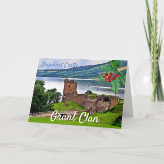Scottish Grant Clan Urquhart Castle Weihnachtskart Karte