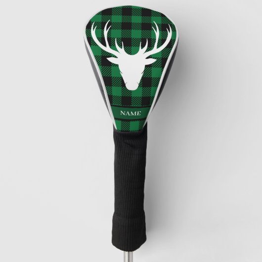 Scottish Green Buffalo Kariert Tartan Golf Headcover (Vorderseite)