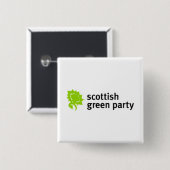 Scottish Green Party Logo Button (Vorne & Hinten)