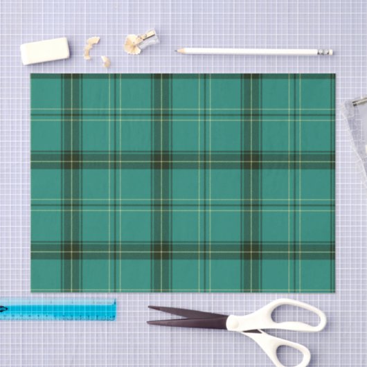 Scottish Green Tartan Seidenpapier (Handwerk)