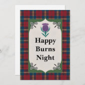 Scottish Happy Burns Night Greetings Feiertagskarte (Vorne/Hinten)