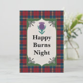 Scottish Happy Burns Night Greetings Feiertagskarte (Stehend Vorderseite)