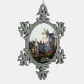 Scottish Hay Clan Delgatie Castle Schneeflocken Zinn-Ornament (Links)