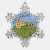 Scottish Hay Clan New Slains Castle Schneeflocken Zinn-Ornament (Vorderseite)