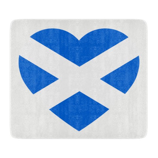Scottish Heartflag auf weißem Cbcnt Schneidebrett (Vorderseite)