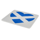 Scottish Heartflag auf weißem Cbcnt Schneidebrett (Ecke)
