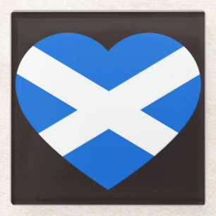 Scottish HeartFlag Glass Untersetzer