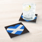 Scottish HeartFlag Küste Glasuntersetzer (Schrägansicht)